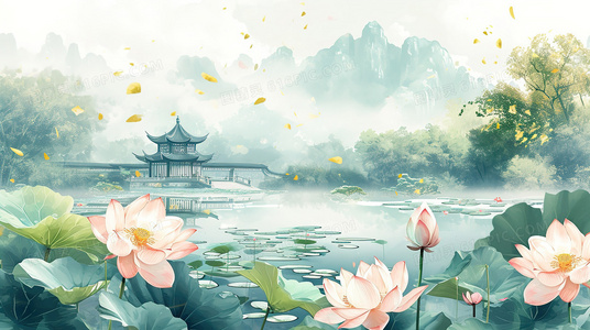 秋水如镜,伊人何在?画中等待的隐喻